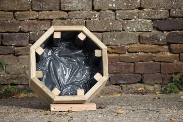 Low Octagonal Planter on Feet – Ribbed Decking - Image 3