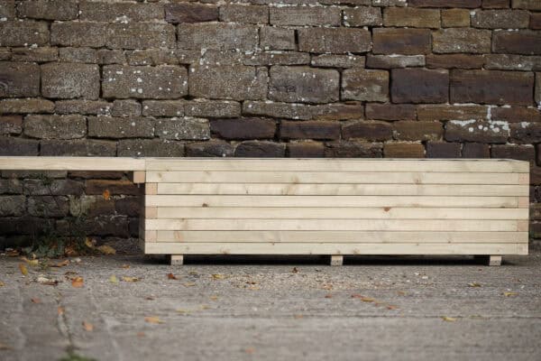 Rectangular High Planter with Seating – Block Style - Image 4