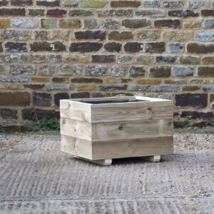 High Square Planter on Feet – Smooth Decking
