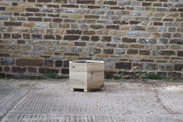 High Octagonal Planter on Feet – Smooth Decking - Image 2
