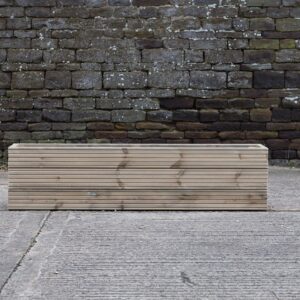 High Raised Bed Planter, No Base – Ribbed Decking
