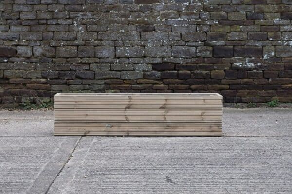 High Raised Bed Planter with 100cm Trellis, No Base – Ribbed Decking - Image 6