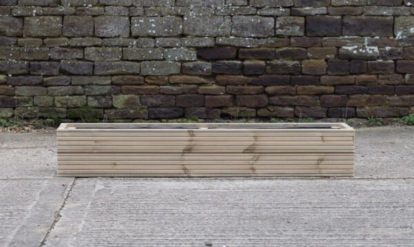 Low Raised Bed Planter, No Base – Ribbed Decking - Image 4