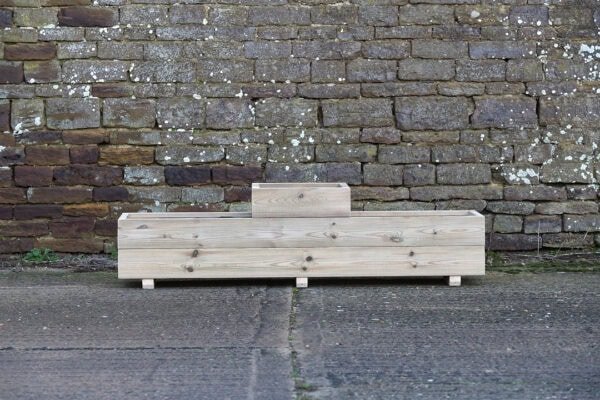 Low Celled Rectangular Planter on Feet – Smooth Decking - Image 2