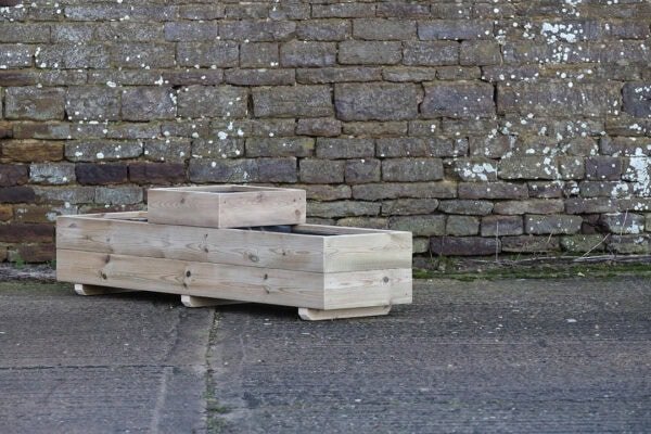 Low Celled Rectangular Planter on Feet – Smooth Decking - Image 4