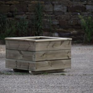 High Smooth Square Planter With Capping