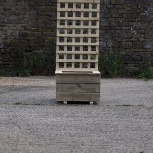 High Smooth Square Planter With Trellis and Capping