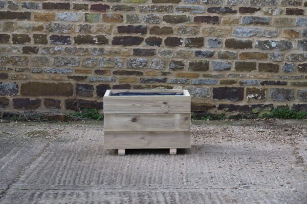 High Square Planter on Feet – Smooth Decking - Image 2