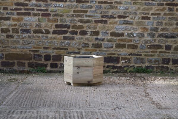 High Octagonal Planter on Feet – Smooth Decking - Image 5