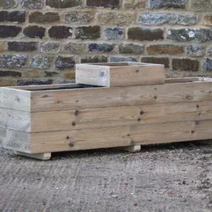 High Celled Rectangular Planter on Feet – Smooth Decking