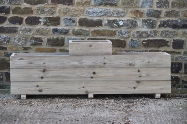 High Celled Rectangular Planter on Feet – Smooth Decking - Image 5