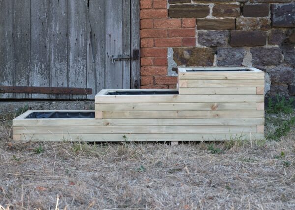 L-Shaped Corner Planter with Front Cell – Block Style - Image 5