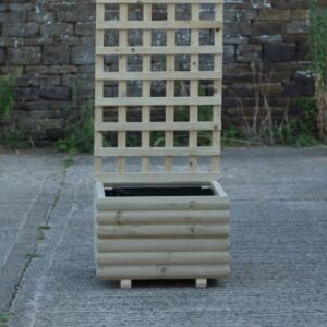 Square Charnwood Wooden Planter With Trellis