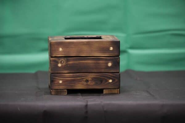 Square Hand-Burned Bonsai Pot – Ø10.5cm - Image 2