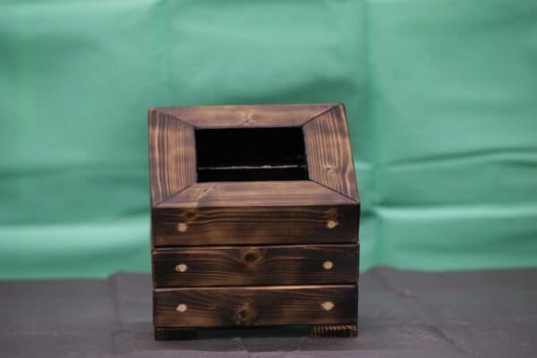 Square Hand-Burned Bonsai Pot – Ø10.5cm - Image 4