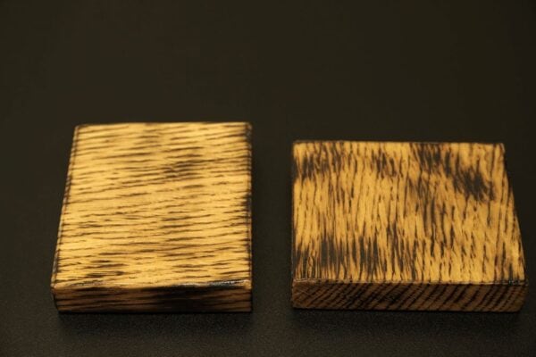 Burnt-Charred Oak Coasters – Set of 2 - Image 2