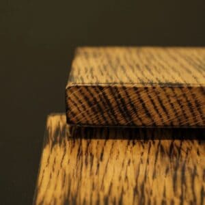 Burnt-Charred Oak Coasters – Set of 2