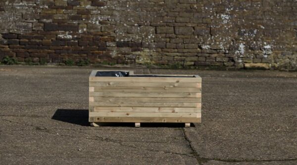 L-Shaped Wooden Garden Planter - Block Style - Image 5