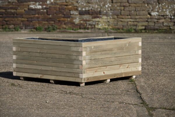 L-Shaped Wooden Garden Planter - Block Style - Image 6