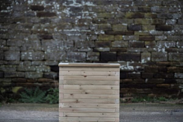 Square Block Style Planter With Capping and Wheels - Image 4