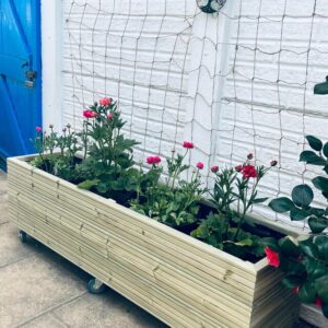 Bespoke Wooden Planter On Wheels