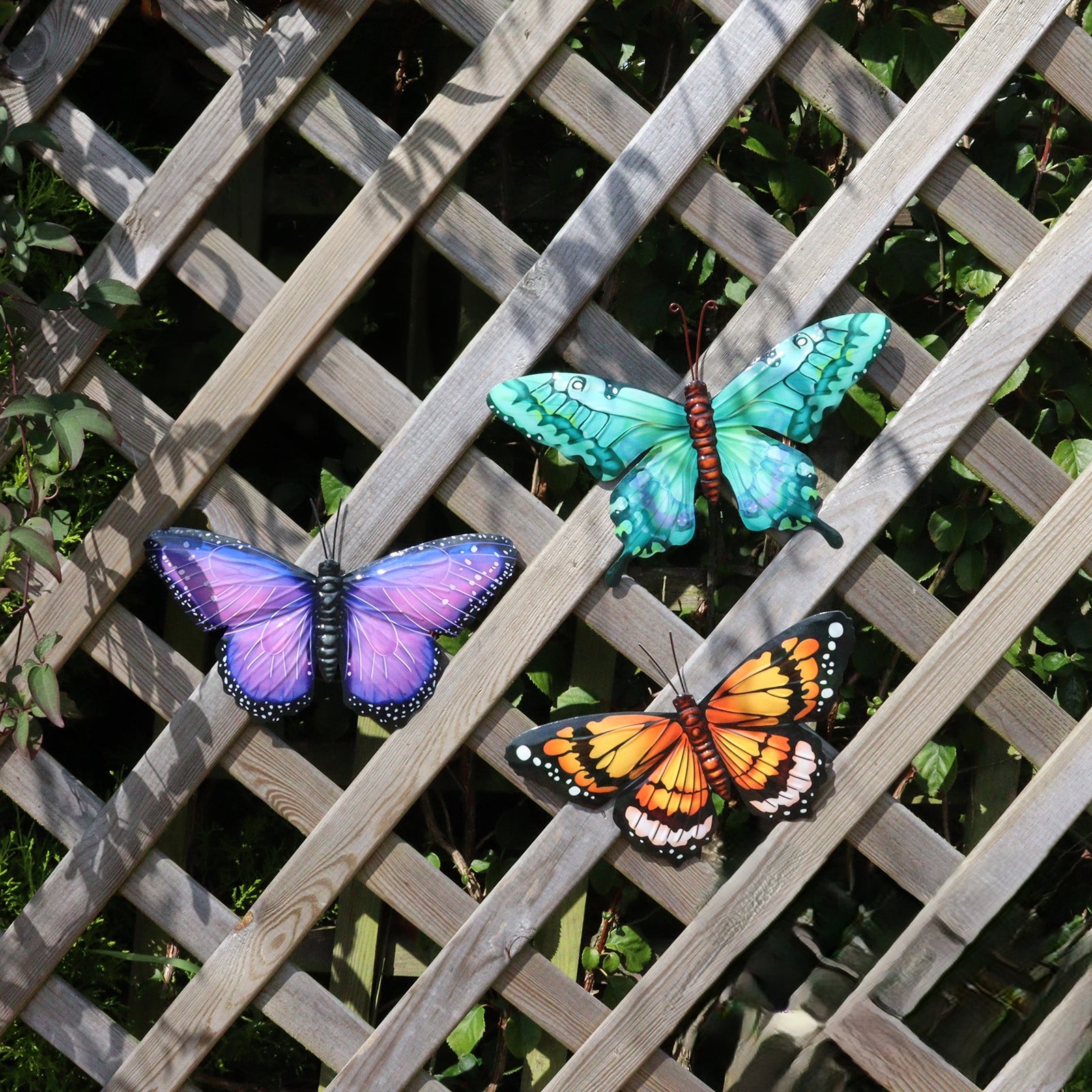 Set of 3 Small Metal Butterfly Wall Art - Image 2