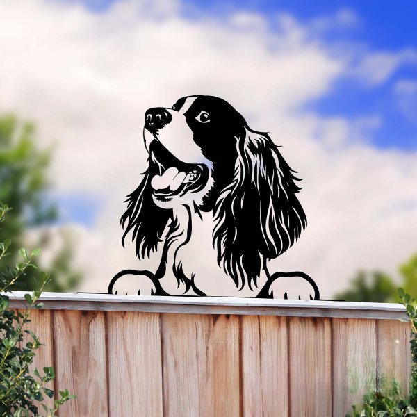 Metal Peeking Dog Silhouette - Image 2