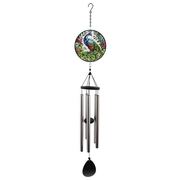 Peacock Stained Glass Suncatcher Wind Chime