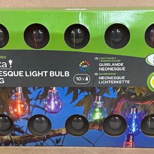 Smart Solar Eureka! NeonEsque Lightbulb String, Multi-Colour, 1060304