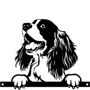 Metal Peeking Dog Silhouette