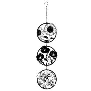 Silhouette Hanging Trio Spinner Black Floral